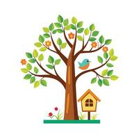 Different types of trees illustration vector