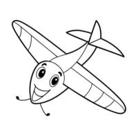 Different types of transportation vehicles coloring pages vector