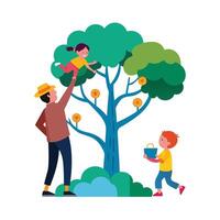 Different types of trees illustration vector