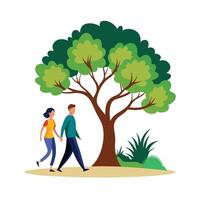 Different types of trees illustration vector
