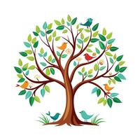 Different types of trees illustration vector