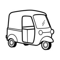 Different types of transportation vehicles coloring pages vector