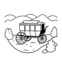 Different types of transportation vehicles coloring pages vector