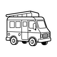 Different types of transportation vehicles coloring pages vector