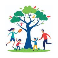 Different types of trees illustration vector
