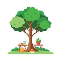 Different types of trees illustration vector