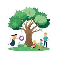 Different types of trees illustration vector
