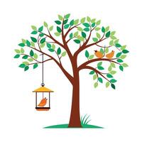 Different types of trees illustration vector