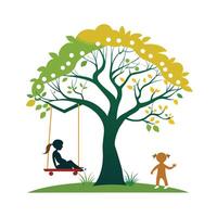 Different types of trees illustration vector