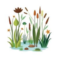 Hand drawn design botanical elements collection vector