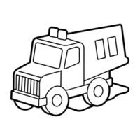 Different types of transportation vehicles coloring pages vector