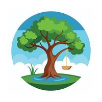 Different types of trees illustration vector