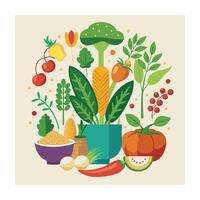 Hand drawn design botanical elements collection vector