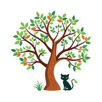 Different types of trees illustration vector