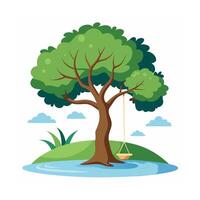 Different types of trees illustration vector