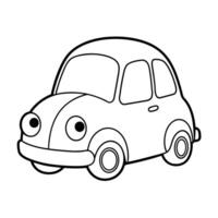 Different types of transportation vehicles coloring pages vector