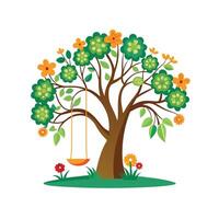Different types of trees illustration vector