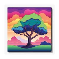 Different types of trees illustration vector