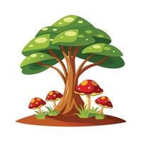 Different types of trees illustration vector