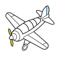 Different types of transportation vehicles coloring pages vector