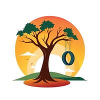 Different types of trees illustration vector