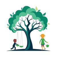 Different types of trees illustration vector