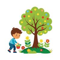 Different types of trees illustration vector