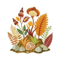 Hand drawn design botanical elements collection vector