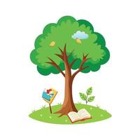 Different types of trees illustration vector