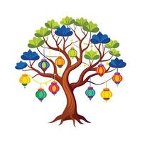 Different types of trees illustration vector
