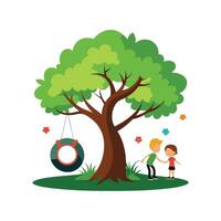 Different types of trees illustration vector