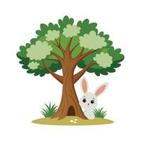 Different types of trees illustration vector