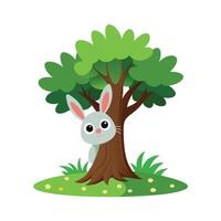 Different types of trees illustration vector