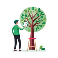 Different types of trees illustration vector