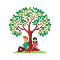 Different types of trees illustration vector