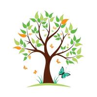 Different types of trees illustration vector