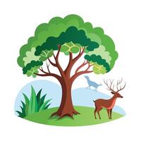 Different types of trees illustration vector
