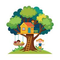 Different types of trees illustration vector