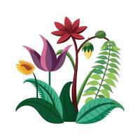 Hand drawn design botanical elements collection vector
