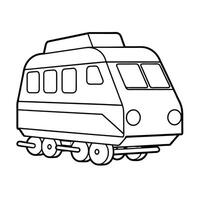 Trains coloring pages for kids book vector