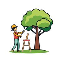 Different types of trees illustration vector