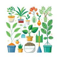 Hand drawn design botanical elements collection vector