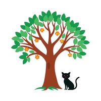 Different types of trees illustration vector