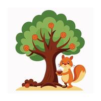 Different types of trees illustration vector