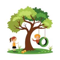 Different types of trees illustration vector