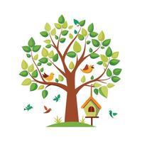 Different types of trees illustration vector