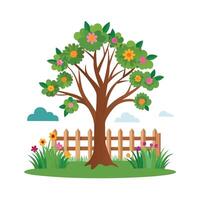 Different types of trees illustration vector