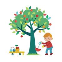 Different types of trees illustration vector