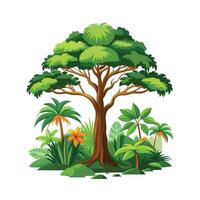 Different types of trees illustration vector