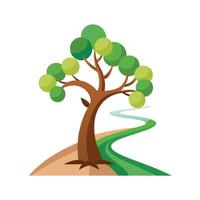 Different types of trees illustration vector